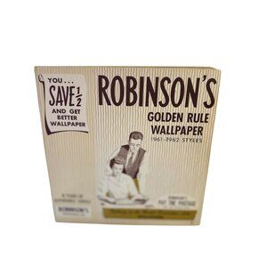 Vintage 1961-1962 Robinson’s Golden Rule Wallpaper Sample Book Mid Century MCM